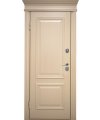 Дверь входная Cerber 12 - В Венецианском стиле выполнена отделка двери Ягуар серии Next. Металлическая конструкция окрашена в цвет декоративной панели. Ручки Fimet от итальянских дизайнеров.