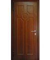 Дверь входная в квартиру Cerber 1 - МДФ панель с покрытием натуральным шпоном декорирована фрезеровкой. Наличники гладкие с зарезкой под петли.