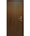 Дверь входная в квартиру Cerber 15 - Декоративная панель с покрытием антивандальным пластиком имитирующим натуральную древесину с фрезеровкой. Гладкие наличники с зарезкой под петли.