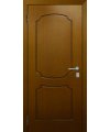 Дверь входная в квартиру Cerber 29 - Декоративная МДФ панель с покрытием натуральным шпоном  Анегре Янтарь с фрезеровкой в классическом стиле. Гладкие наличники с зарезкой под петли.
