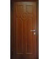 Дверь входная в квартиру Cerber 29 - МДФ панель с покрытием натуральным шпоном декорирована фрезеровкой. Наличники гладкие с зарезкой под петли.