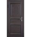 Дверь входная в квартиру Cerber 36 - Панель с покрытием брашированным шпоном ясеня, крашеная, цвет Ral 7024. Гладкие наличники с зарезкой под петли.