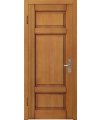 Дверь входная в квартиру Cerber 36 - Наборная МДФ панель с покрытием натуральным шпоном, цвет Вишня. Наличники гладкие с зарезкой под петли.