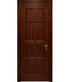 Дверь входная в квартиру Cerber 5 - Наборная МДФ панель с покрытием натуральным шпоном. Цвет: Орех классический. Резные наличники дополнены декоративными элементами.